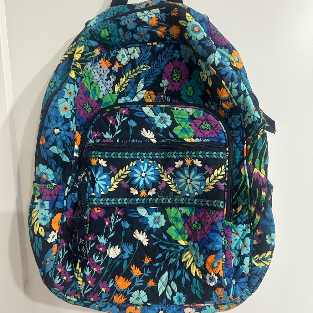 Vera Bradley Blue and Orange Floral Backpack